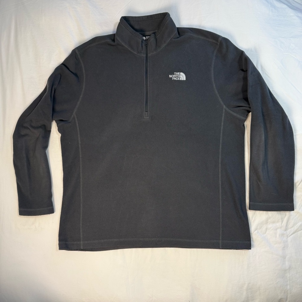 The North Face Men's Black Light Weight Fleece Quarter Zip | XL